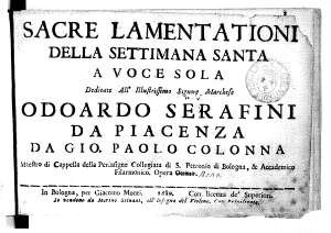 Colonna.Lamentationi op.9.1689